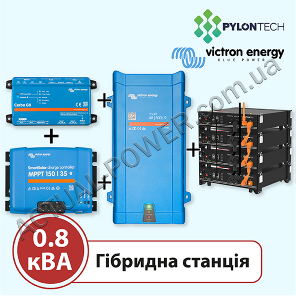 Аккумуляторная станция на 0,8 кВА (Victron Energy, однофазная) 12551 фото