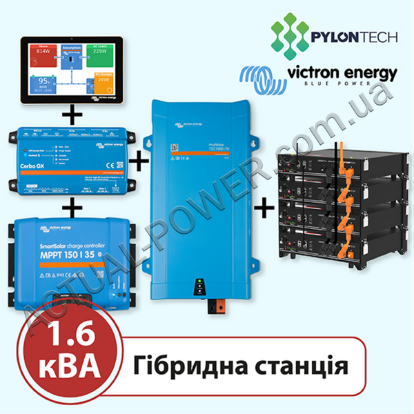 Акумуляторна станція на 1,6 кВА (Victron Energy, однофазна) 12554 фото