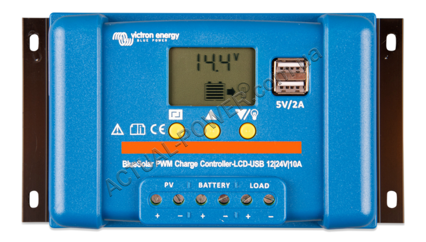 Контролер заряду Victron Energy BlueSolar PWM-LCD&USB 12/24V-20A (20A, 12/24В) 17302 фото