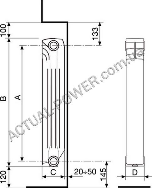 Радиатор для отопления Nova Florida Extrathermserir Super B4 500/100 (14 секций) 220795 фото