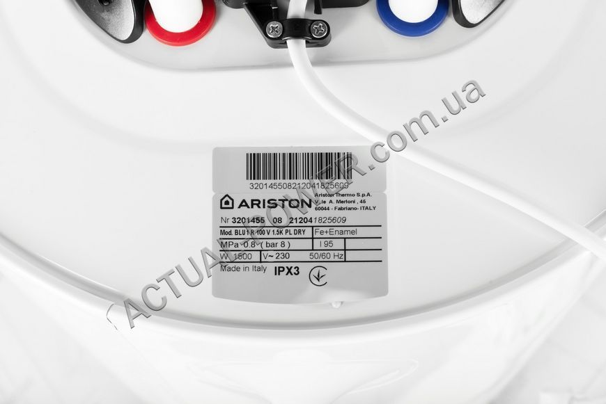 Водонагрівач Ariston BLU1 R 100 V 1.5 К PL DRY 160511 фото